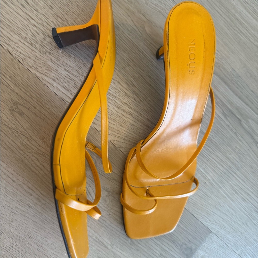 Neous Orange Strappy Heels - Picture 11 of 11